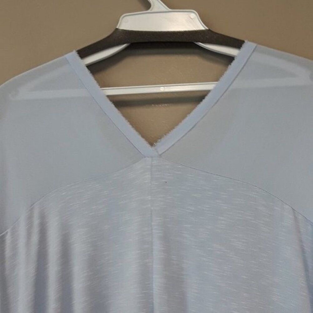 Anthropologie Dolan Womans Top Medium Light Blue Sheer Yoke BOHO Casual - Picture 10 of 10